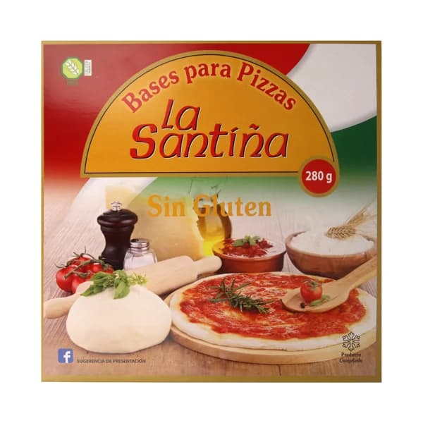 LA SANTIÑA Bases de pizza congeladas y sin gluten 2 x 140 g. - 0.28 kg - Imagen del producto en Findit