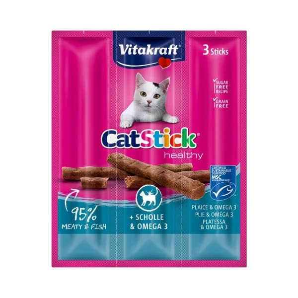 VITAKRAFT Snacks gatos, mini sticks pescado VITAKRAFT CAR STICK 3 uds. 18 g. - 1 ud - Imagen del producto en Findit