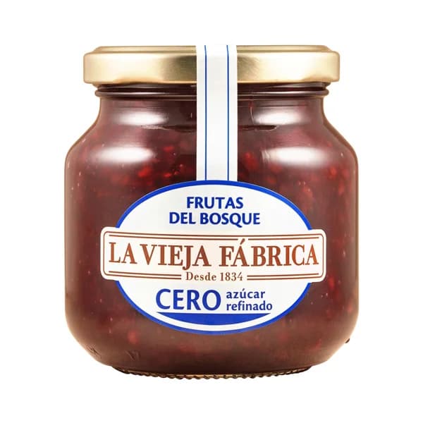 LA VIEJA FÁBRICA Mermelada de frutas del bosque cero azúcares refinados 280 g. - 0.28 kg - Imagen del producto en Findit