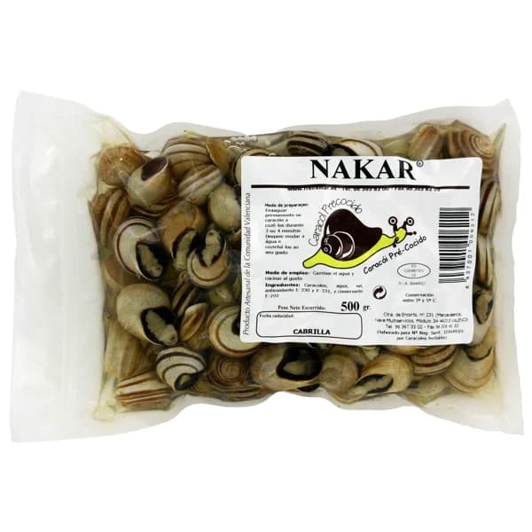 Caracoles cocidos pequeños 500 g. - 0.5 kg - Imagen del producto en Findit