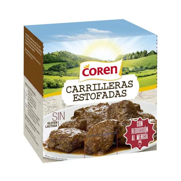COREN Carrilleras estofadas sin gluten y sin lactosa 380 g. - 0.38 kg - Imagen del producto en Findit