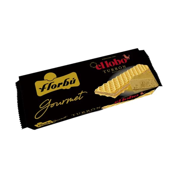FLORBÚ Gourmet Galletas de barquillo rellenas de turrón 135 g. - 0.14 kg - Imagen del producto en Findit