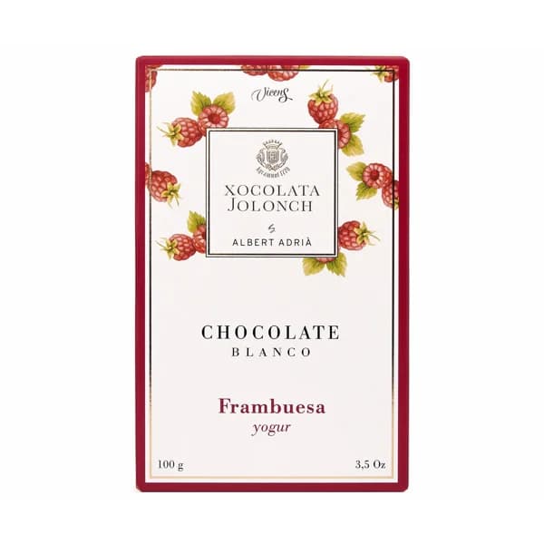 VICENS Chocolate blanco con frambuesa y yogur 100 g. - 0.1 kg - Imagen del producto en Findit