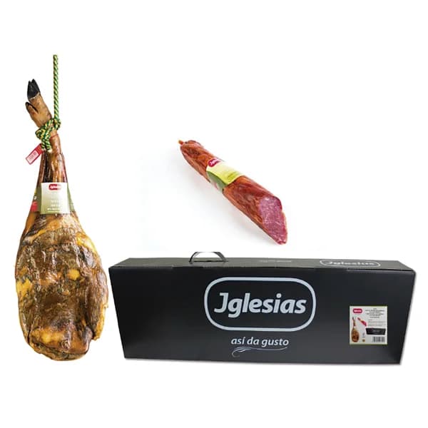 IGLESIAS Lote compuesto de paleta y lomo de bellota iibericos (50% raza ibérica) IGLESIAS. - 1 ud - Imagen del producto en Findit