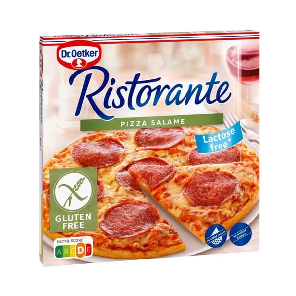 DR. OETKER Pizza congelada de salami y queso, sin gluten Ristorante 315 g. - 0.32 kg - Imagen del producto en Findit