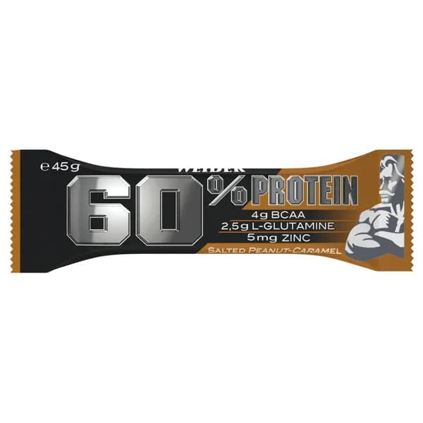 Barrita 60% proteina recubierto de cacao con sabor a caramelo con cacahuete WEIDER 45 g. - 1 ud - Imagen del producto en Findit