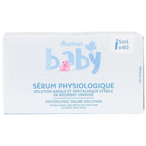 PRODUCTO ALCAMPO Baby Suero salino fisiológico estéril, en cómodas monodosis 40 x 5 ml. - 0.2 l - Imagen del producto en Findit