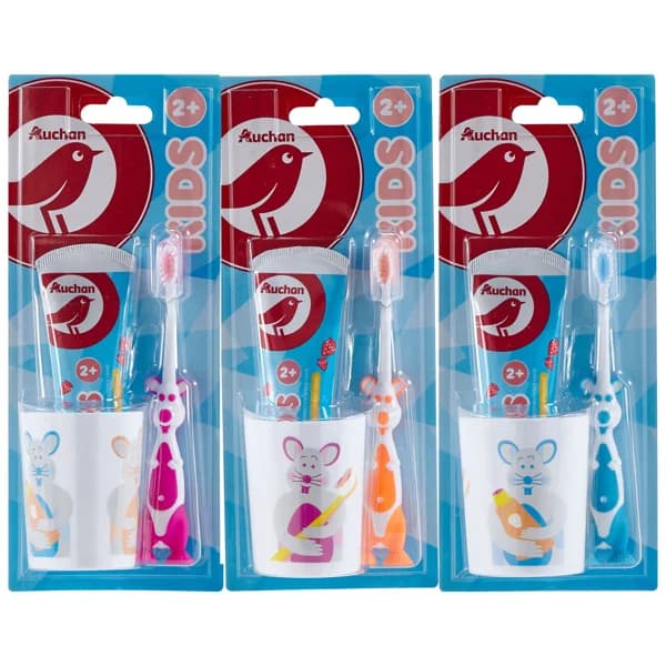 PRODUCTO ALCAMPO Set infantil para el cuidado de los dientes para niños a partir de 2 años PRODUCTO ALCAMPO. - 1 ud - Imagen del producto en Findit