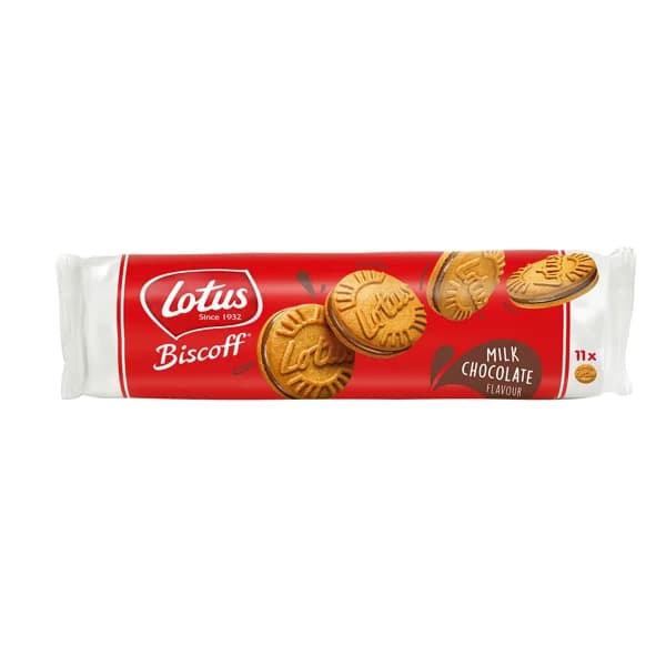 Galletas caramelizadas rellenas de chocolate LOTUS BISCPPF 110 g. - 0.11 kg - Imagen del producto en Findit