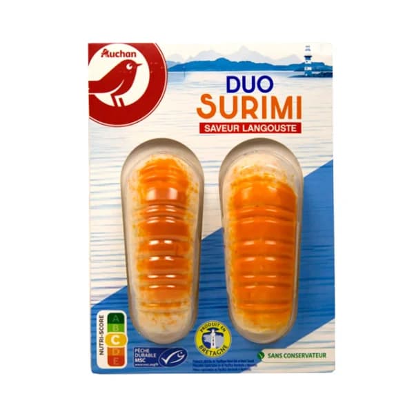 AUCHAN Surimi colas de mar 75 g. pack de 2 uds Producto Alcampo - 0.15 kg - Imagen del producto en Findit