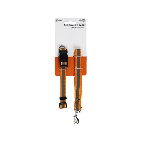 Set correa ( 1,2 mt. x 1,5 cm) + collar ( 26 a 46 cm) MARKET SUPREM - 1 ud - Imagen del producto en Findit