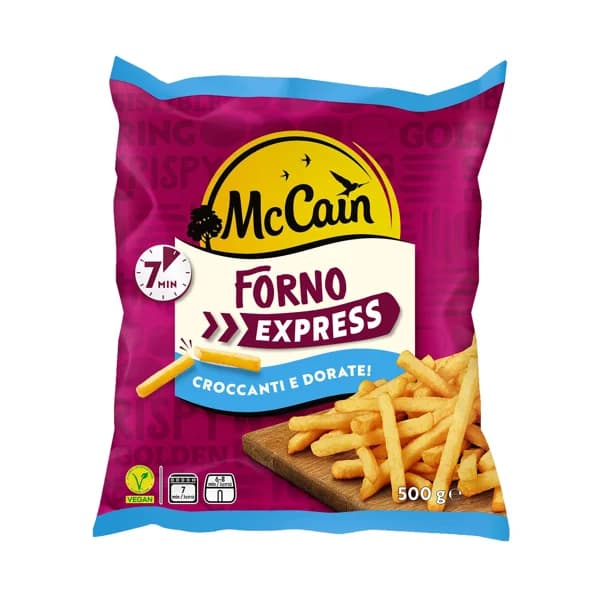 McCAIN Patatas prefritas y ultracongeladas, especiales para hacer sin aceite en el horno McCAIN Forno express 500 g. - 0.5 kg - Imagen del producto en Findit