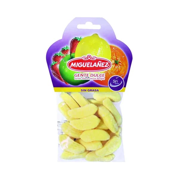 MIGUELAÑEZ Gominolas blandas en forma y sabor a platano MIGUELAÑEZ bolsa 150 g. - 0.15 kg - Imagen del producto en Findit