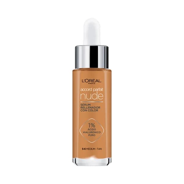 L´ORÉAL PARIS  Accord parfait tono 4-5 Medio Oscuro  Sérum rellenador con ácido Hialurónico. - 1 ud - Imagen del producto en Findit