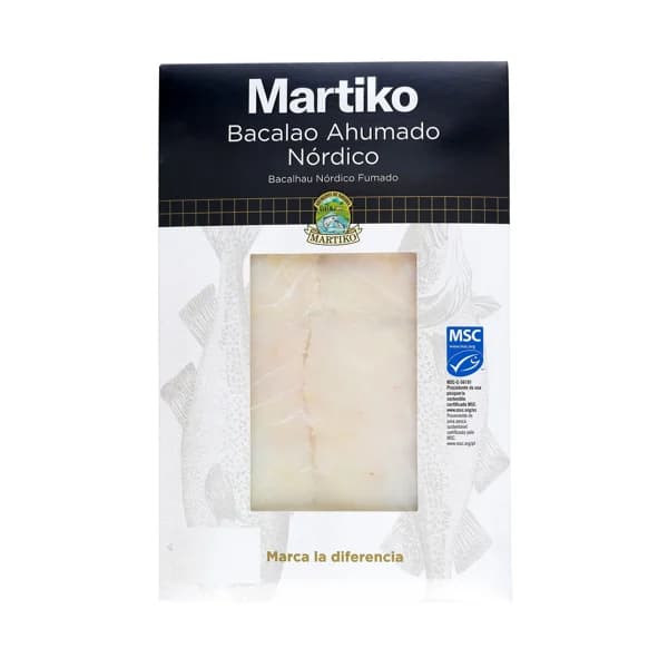 MARTIKO Bacalao ahumado de pesca sostenible certificada (MSC) 80 g. - 0.08 kg - Imagen del producto en Findit
