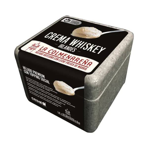 LA COLMENAREÑA Tarrina de helado artesano de crema de whiskey 500 ml. - 0.5 l - Imagen del producto en Findit