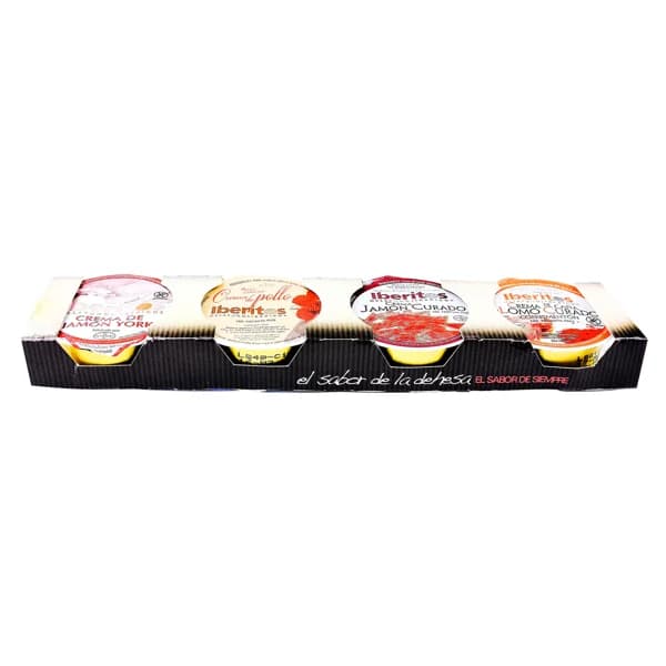 IBERITOS Patés surtidos (Jamón York, Jamón curado, pollo, pavo) IBERITOS 4 x 25 g. - 0.09 kg - Imagen del producto en Findit