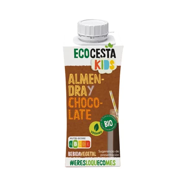 ECOCESTA Kids Bebida vegetal de almendra y chocolate 200 ml. - 0.2 l - Imagen del producto en Findit