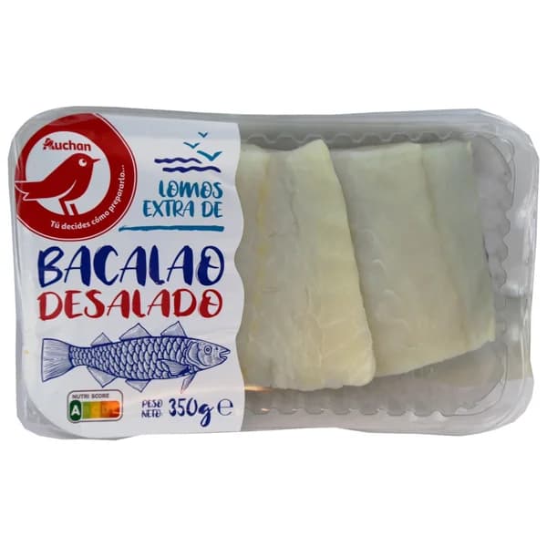 AUCHAN Bacalao desalado en lomos 350 g. Producto Alcampo - 0.35 kg - Imagen del producto en Findit