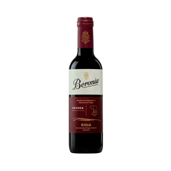 BERONIA  Vino tinto crianza con demoniación de origen calificada Rioja BERONIA botella de 37.5 cl. - 1 ud - Imagen del producto en Findit