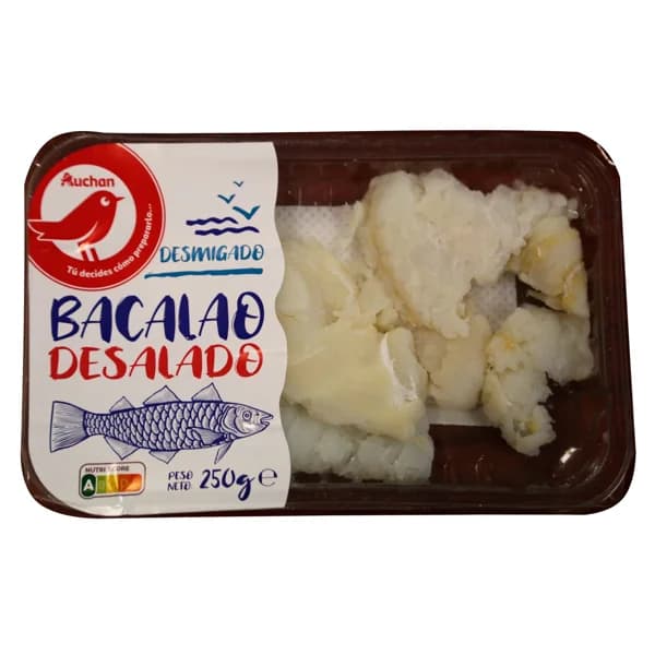 AUCHAN Bacalao desmigado desalado 250 g. Producto Alcampo - 0.25 kg - Imagen del producto en Findit