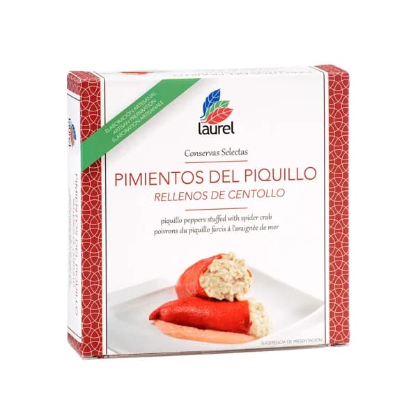 LAUREL Pimientos de piquillo rellenos de centollo 270 g. - 0.27 kg - Imagen del producto en Findit