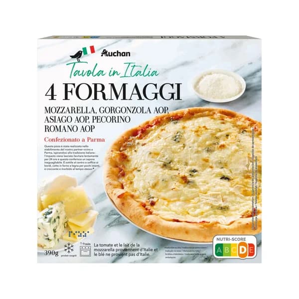 PRODUCTO ALCAMPO Tavola Italia Pizza 4 quesos (mozarella, gorgonzola, aisago y pecorino romano) 390 g. - 0.39 kg - Imagen del producto en Findit