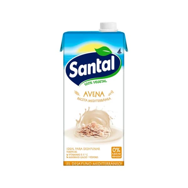 Bebida 100% vegetal de avena sin azúcares añadidos SANTAL 1 l. - 1 l - Imagen del producto en Findit