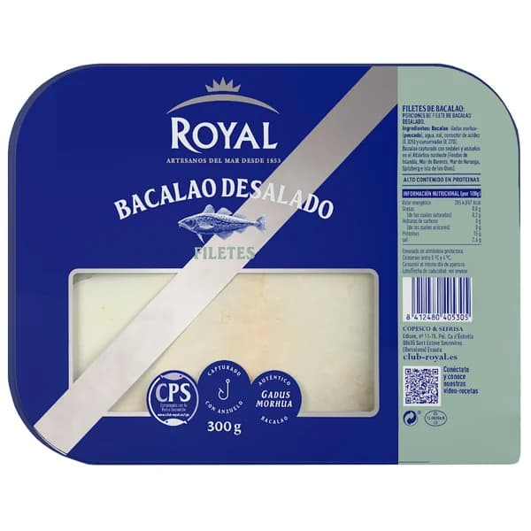 ROYAL Filetes de bacalao desalado 300 g. - 0.3 kg - Imagen del producto en Findit
