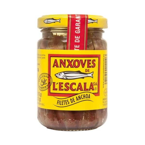 L'ESCALA Filetes de anchoa en aceite de oliva L'ESCALA 160 g. - 0.09 kg - Imagen del producto en Findit