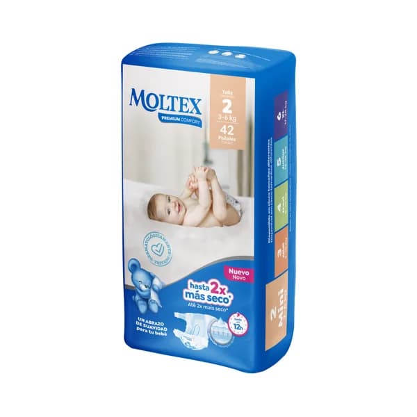 MOLTEX Premium comfort Pañales talla 2 (3-6 kg) 42 uds. - 1 ud - Imagen del producto en Findit