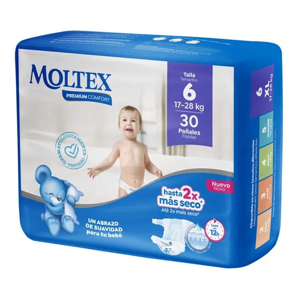 MOLTEX Premium comfort Pañales talla 6 (17-28 k) 30 uds. - 1 ud - Imagen del producto en Findit