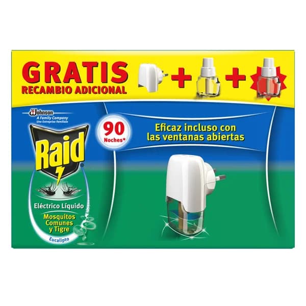 RAID Insecticida aparato + recambio eléctrico RAID 2 uds. x 27 ml. - 1 ud - Imagen del producto en Findit