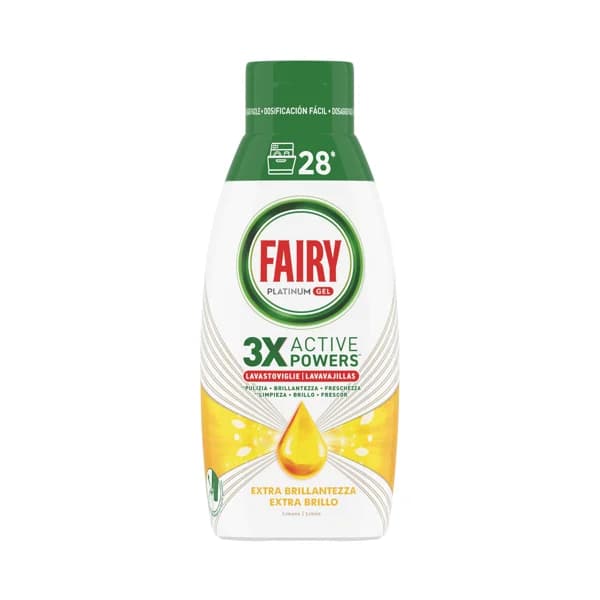 FAIRY Platinum plus Detergente líquido para lavavajillas con aroma a limón 504 ml. - 0.5 l - Imagen del producto en Findit