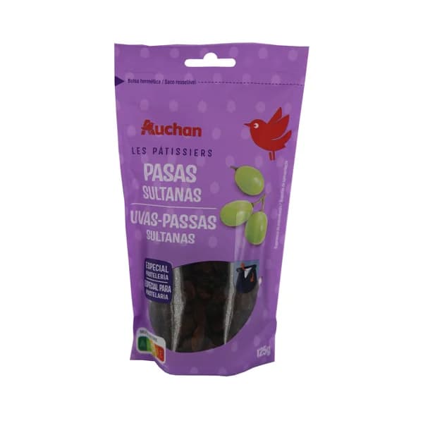 PRODUCTO ALCAMPO Pasas sultanas ideales para repostería 125 g. - 0.13 kg - Imagen del producto en Findit
