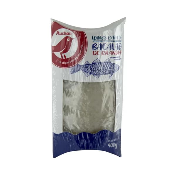 AUCHAN Bacalao salado en lomos de Islandia 400 g. Producto Alcampo - 0.4 kg - Imagen del producto en Findit