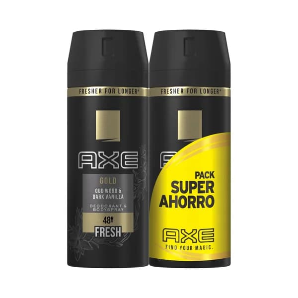 AXE Desodorante en spray para hombre con protección anti transpirante y frescor hasta 48 horasAXE Gold 2 x 150 ml. - 0.3 l - Imagen del producto en Findit