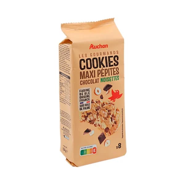 PRODUCTO ALCAMPO Galletas cookies de avellana con pepitas de chocoalte 184 g. - 0.18 kg - Imagen del producto en Findit