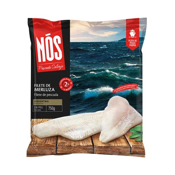 NOS Filete de merluza Argentina, ultracongelada y sin piel NOS 750 g. - 0.75 kg - Imagen del producto en Findit