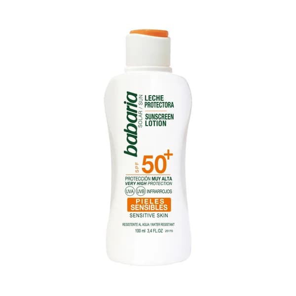 BABARIA Leche solar resistente al agua, especial pieles sensibles y con FPS 50+ (muy alta) BABARIA 100 ml. - 0.1 l - Imagen del producto en Findit