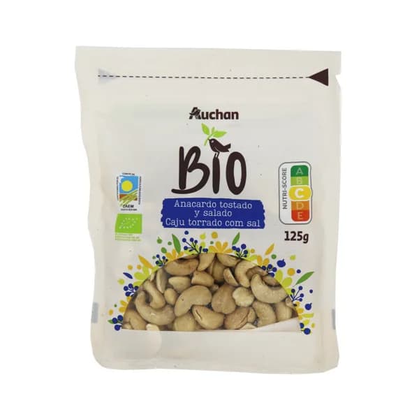 ALCAMPO ECOLÓGICO Anacardos tostados y salados 125 g. - 0.13 kg - Imagen del producto en Findit