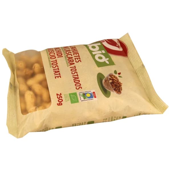 PRODUCTO ALCAMPO Cacahuetes tostados con cáscara ecológicos 250 g. - 0.25 kg - Imagen del producto en Findit