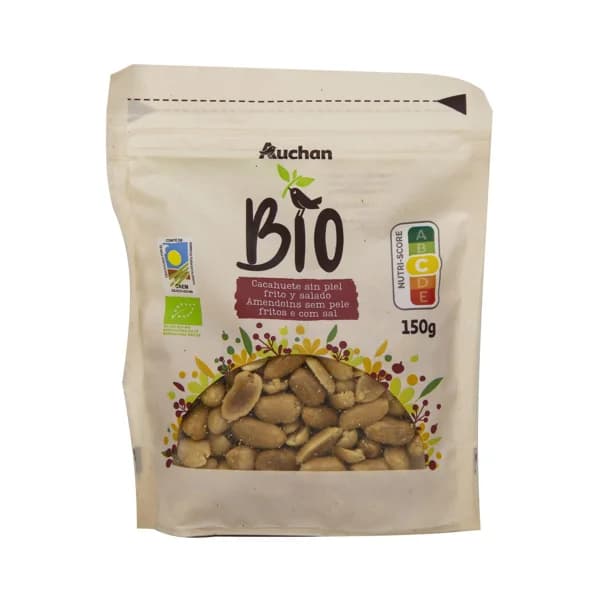 ALCAMPO ECOLÓGICO Cacahuetes repelados fritos y salados 150 g. - 0.15 kg - Imagen del producto en Findit