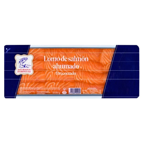 AHUMADOS DOMINGUEZ Salmón ahumado precortado 200g - 0.25 kg - Imagen del producto en Findit