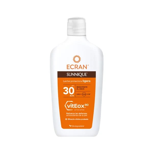 ECRAN Leche solar protectora de textura ligera, con factor de protección 30 (alto) ECRAN Sunnique 370 ML. - 0.37 l - Imagen del producto en Findit