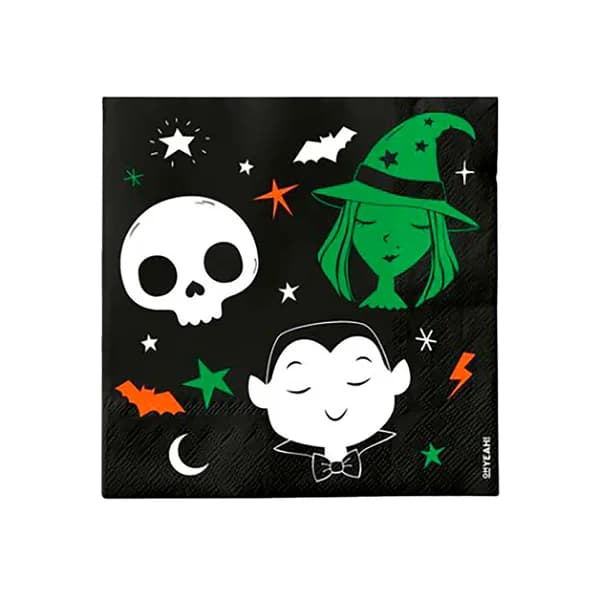 30 Servilletas doble capa, trato o truco Halloween, 33x33cm, OH YEAH. - 1 ud - Imagen del producto en Findit