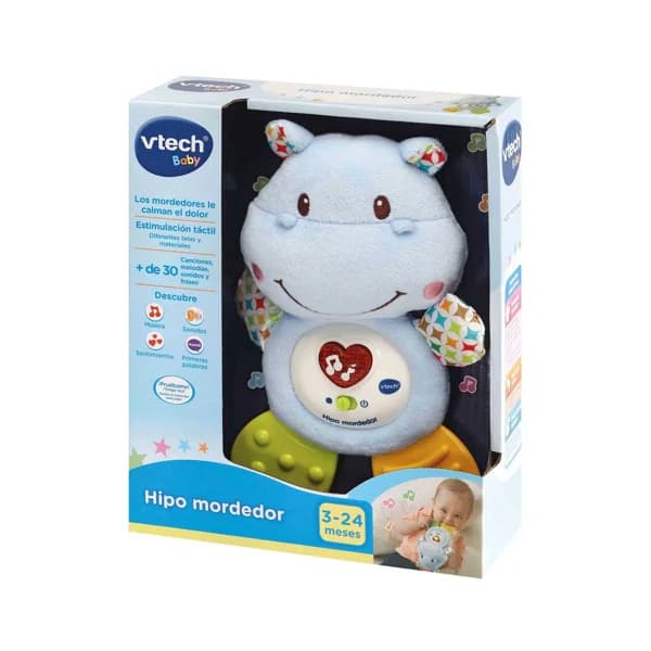 Hipo mordedor. Peluche sonajero mordedor para bebés VTech Baby. Edad recomendada desde 3-24 meses - 1 ud - Imagen del producto en Findit