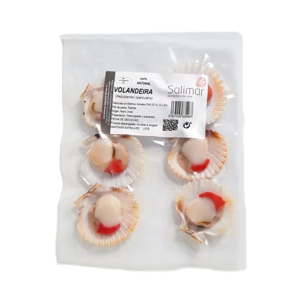 SALIMAR Volandeiras media concha envasadas al vacío 100 g. - 1 ud - Imagen del producto en Findit