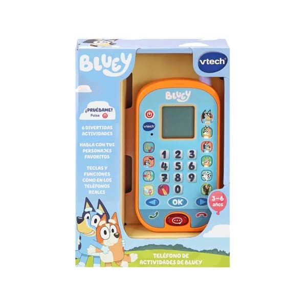 Teléfono de actividades educativo de Bluey con aprendizaje de números, cálculo y lógica, VTECH. - 1 ud - Imagen del producto en Findit