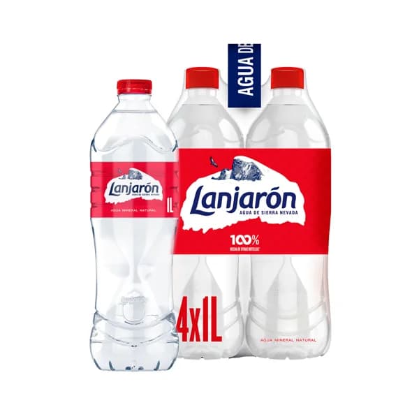 LANJARÓN Agua mineral sin gas pack 4 uds. x 1 l. - 4 l - Imagen del producto en Findit